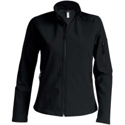 Kurtka damska Kariban Softshell. Czarne kurtki damskie KARIBAN, bez wzorów, z softshellu, bez kaptura. Za 202.50 zł.