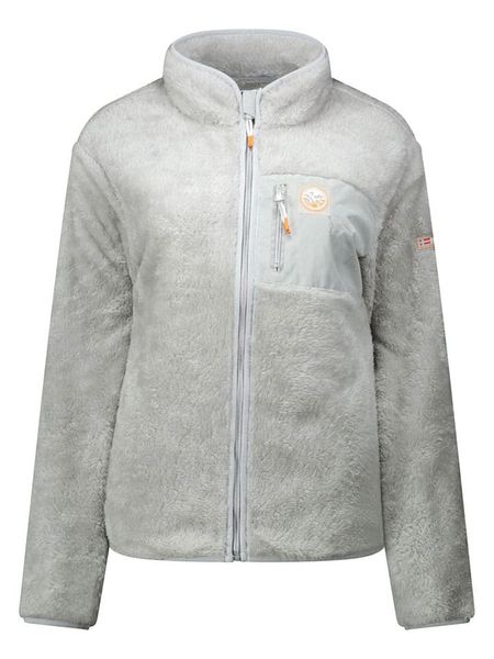 Geographical Norway Kurtka polarowa "Upecious" w kolorze szarym rozmiar: M. Szare kurtki damskie Geographical Norway, m, bez wzorów, z polaru, bez kaptura. Za 152.62 zł.