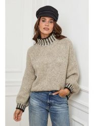 L'armoire de Suzette Golf w kolorze szarobrązowym rozmiar: 38/40. Brązowe golfy damskie L'armoire de Suzette, l, bez wzorów, z wełny, bez ramiączek. Za 170.47 zł.