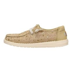 HeyDude Damskie Mokasyny Wendy Sequin Lace. Białe mokasyny damskie Hey dude, z materiału, bez obcasa. Za 329.00 zł.