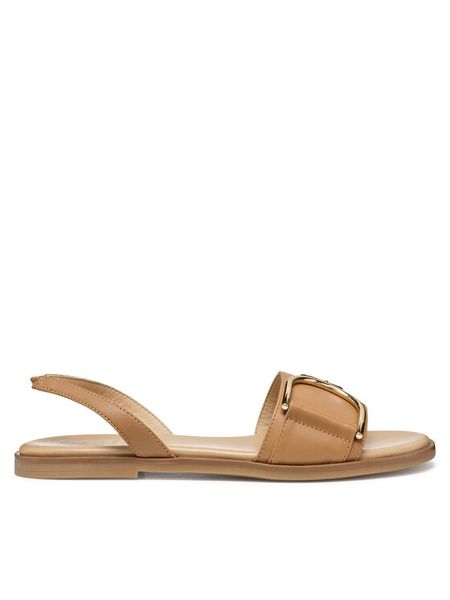 Geox Sandały D Naileen D35SDA 000TU C5000 Beżowy. Brązowe sandały damskie Geox, bez wzorów, ze skóry, bez obcasa, na płaskiej podeszwie, bez zapięcia. Za 519.99 zł.