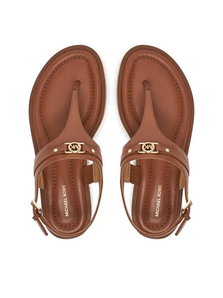MICHAEL Michael Kors Sandały 40S5MAFS4L Brązowy. Brązowe sandały damskie MICHAEL Michael Kors, bez wzorów, ze skóry, bez obcasa, na płaskiej podeszwie, bez zapięcia. Za 369.99 zł.