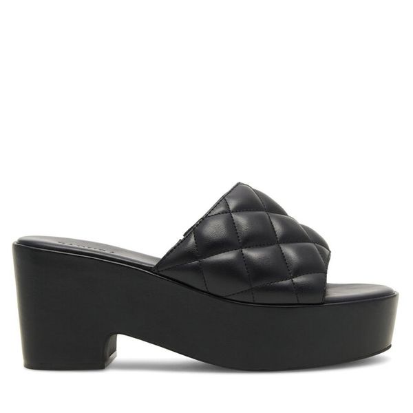 Klapki Badura. Czarne klapki damskie Badura, bez wzorów, bez obcasa, bez zapięcia. Za 179.99 zł.