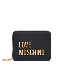 LOVE MOSCHINO Portfel JC5613PP1OKD0000 Czarny. Czarne portfele damskie Love Moschino, bez wzorów, ze skóry. Za 449.99 zł.