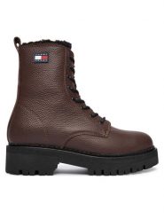 Tommy Jeans Trapery Tjw Urban Laceup Boot Wl EN0EN02906 Brązowy. Brązowe trapery damskie Tommy Jeans, z jeansu, bez zapięcia. Za 639.99 zł.