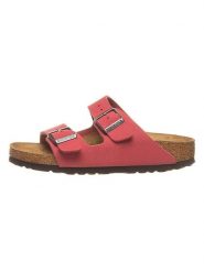 Birkenstock Klapki "Scarlet" w kolorze czerwonym rozmiar: 41. Czerwone klapki damskie Birkenstock, bez wzorów, z otwartym noskiem, bez obcasa, bez zapięcia. Za 209.33 zł.