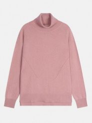 AUTHENTIC CASHMERE Kaszmirowy golf w kolorze jasnoróżowym rozmiar: XL. Różowe golfy damskie AUTHENTIC CASHMERE, xl, bez wzorów, z kaszmiru, bez ramiączek. Za 391.99 zł.