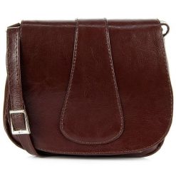Torebka skórzana damska listonoszka DAN-A T38 koniakowa. Shopper bag DAN-A, bez wzorów, ze skóry, bez dodatków. Za 249.99 zł.