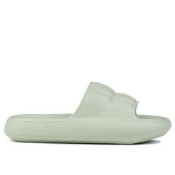 Klapki damskie sportowe Lee MAYA SLIDER WOMEN LOW. Zielone klapki damskie Lee, bez wzorów, z materiału, bez obcasa, bez zapięcia. Za 89.00 zł.