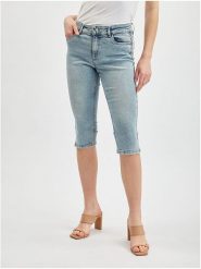 Orsay Rybaczki dżinsowe - Skinny fit - w kolorze błękitnym rozmiar: 38. Niebieskie rurki damskie Orsay, z aplikacjami, ze skóry. Za 61.46 zł.