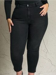Jeansy mom fit - czarny. Czarne jeansy damskie Sinsay, plus size. Za 69.99 zł.