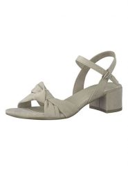 Marco Tozzi Sandały w kolorze kremowym rozmiar: 39. Brązowe sandały damskie Marco Tozzi, bez wzorów, z otwartym noskiem, bez obcasa, na koturnie, bez zapięcia. Za 76.22 zł.