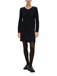 S.Oliver Sukienka dzianinowa w kolorze czarnym rozmiar: L. Czarne sukienki damskie S.Oliver, bez wzorów, z dzianiny, bez ramiączek. Za 200.13 zł.