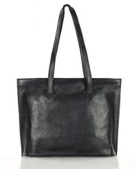Shopperka skórzana MARCO MAZZINI czarna 420c. Czarne shopper bag bez wzorów, ze skóry, duże, bez dodatków. Za 474.05 zł.