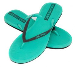 Japonki basenowe damskie Aqua Speed Genoa. Czarne klapki damskie Aqua-Speed, bez wzorów, z materiału, bez obcasa, bez zapięcia. Za 47.99 zł.