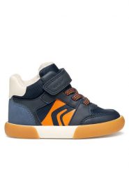 Geox Sneakersy B Gisli B561NA 0MEFU C4218 M Granatowy. Niebieskie buty sportowe chłopięce Geox, ze skóry, bez zapięcia. Za 139.99 zł.