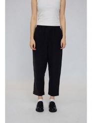 MAZINE Lniane spodnie "Straight Leg" w kolorze czarnym rozmiar: M. Czarne spodnie materiałowe damskie MAZINE, bez wzorów, ze lnu. Za 139.54 zł.