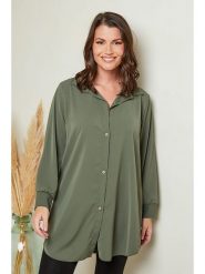 Curvy Lady Bluzka w kolorze khaki rozmiar: 40/42. Brązowe bluzki damskie Curvy Lady, bez wzorów, klasyczne, bez kołnierzyka, bez ramiączek. Za 83.81 zł.