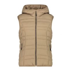 Kamizelka damska turystyczne CMP 34K3146. Brązowe kamizelki damskie CMP, l, bez wzorów, bez kaptura. Za 389.00 zł.