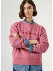 Pepe Jeans Bluza "Baddy" w kolorze szaroróżowym rozmiar: L. Różowe bluzy damskie Pepe Jeans, l, bez wzorów, z jeansu, bez kaptura. Za 170.07 zł.