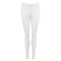 Damskie silikonowe legginsy jeździeckie z pełną przyczepnością ANKY Tournament. Białe legginsy damskie ANKY TECHNICAL CASUALS, s, bez wzorów, z elastanu. Za 550.00 zł.