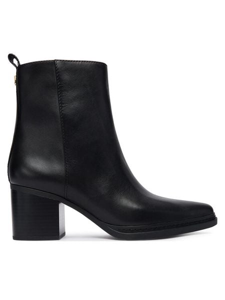 MICHAEL Michael Kors Botki Lex 40F5LXME5L Czarny. Czarne botki damskie MICHAEL Michael Kors, ze skóry, bez obcasa, na słupku, bez zapięcia. Za 669.99 zł.