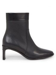 Calvin Klein Botki Curved Stil Ankle Boot 55 HW0HW01889 Czarny. Czarne botki damskie Calvin Klein, ze skóry, bez obcasa, na słupku, bez zapięcia. Za 929.99 zł.