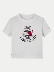 Tommy Hilfiger T-Shirt Graphic KN0KN01964 Biały Regular Fit. Białe t-shirty i koszulki chłopięce Tommy Hilfiger, bez wzorów, z bawełny, bez kołnierzyka, bez ramiączek. Za 79.99 zł.