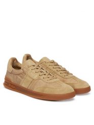 Polo Ralph Lauren Sneakersy 804P04919006 Beżowy. Brązowe obuwie sportowe damskie Polo Ralph Lauren, ze skóry, bez zapięcia. Za 607.99 zł.