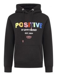 Zwillingsherz Bluza "Positive" w kolorze czarnym rozmiar: S. Czarne bluzy damskie Zwillingsherz, s, bez wzorów, z kapturem. Za 220.45 zł.