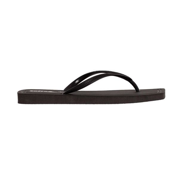 Klapki damskie Softee Capri. Czarne kapcie damskie Softee, bez wzorów, bez obcasa, bez zapięcia. Za 37.99 zł.