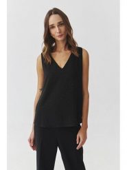 TATUUM Bluzka w kolorze czarnym rozmiar: 34. Czarne bluzki damskie TATUUM, bez wzorów, bez kołnierzyka, bez ramiączek. Za 75.34 zł.