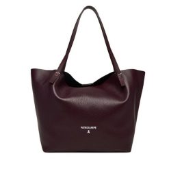 Torebka Patrizia Pepe. Fioletowe shopper bag Patrizia Pepe, bez wzorów, bez dodatków. Za 1,299.00 zł.