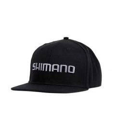 Czapka typu snapback Shimano. Czarne czapki z daszkiem damskie Shimano, bez wzorów, z bawełny. Za 115.00 zł.