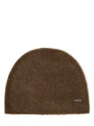 BOSS czapka kaszmirowa - Lareni_Hat Kobiety Kaszmir zielony, ONE SIZE. Zielone czapki damskie Boss, bez wzorów, z kaszmiru. Za 379.95 zł.