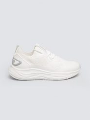 Sneakersy damskie białe TT274040 101. Białe obuwie sportowe casual damskie Big Star, z dresówki, bez zapięcia. Za 189.99 zł.