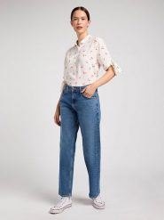 Lee Dżinsy - Comfort fit - w kolorze niebieskim rozmiar: W24/L31. Niebieskie jeansy damskie Lee. Za 131.74 zł.