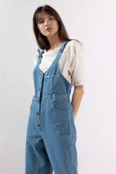 LEE MOM BIB DAMSKIE OGRODNICZKI GREY BALA L39DMMOJ 112108379. Szare kombinezony damskie Lee, l, bez wzorów, bez kołnierzyka, bez ramiączek. Za 239.99 zł.
