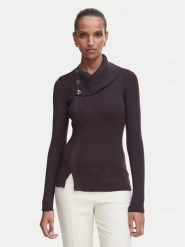 Rinascimento Sweter CFM0012355003 Brązowy ciemny Slim Fit. Brązowe swetry klasyczne damskie Rinascimento, l, z syntetyku, bez kołnierzyka. Za 519.99 zł.