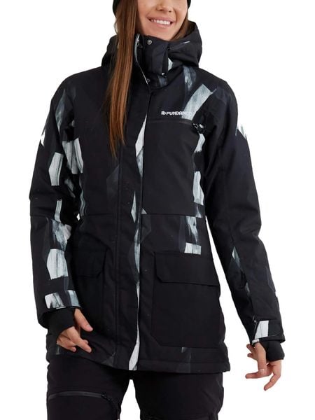Kurtka narciarska damska Poplar Jacket. Białe kurtki sportowe damskie FUNDANGO, na zimę, m, bez wzorów, z materiału, bez kaptura. Za 499.00 zł.