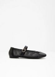 Baleriny. Czarne balerinki damskie bonprix, bez wzorów. Za 54.99 zł.