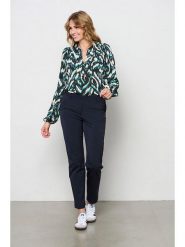 &Co Woman Bluzka w kolorze czarno-kremowo-turkusowym rozmiar: L. Czarne bluzki damskie &Co Woman, l, bez wzorów, z wiskozy, bez kołnierzyka, bez ramiączek. Za 170.95 zł.