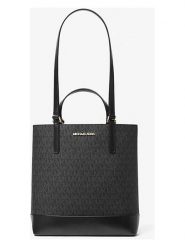 Michael Kors Skórzana torebka w kolorze czarnym - 30 x 27 x 9 cm rozmiar: onesize. Czarne torebki klasyczne damskie Michael Kors, z materiału, na ramię, bez dodatków. Za 850.52 zł.