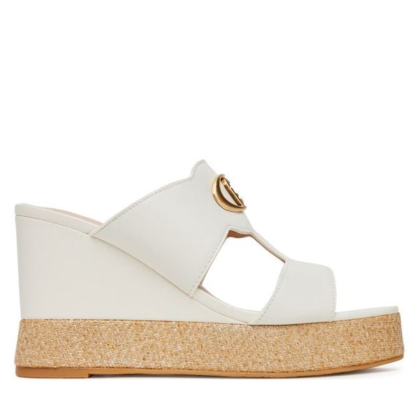 Klapki Liu Jo. Białe klapki damskie Liu Jo, bez wzorów, bez obcasa, bez zapięcia. Za 419.99 zł.