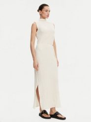 Calvin Klein Sukienka letnia K20K208304 Écru Slim Fit. Sukienki damskie Calvin Klein, bez wzorów, z syntetyku, bez ramiączek. Za 549.99 zł.