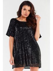 Awama Sukienka w kolorze czarnym rozmiar: onesize. Czarne sukienki damskie Awama, bez wzorów, bez ramiączek. Za 194.99 zł.