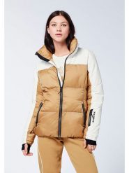 Chiemsee Kurtka pikowana w kolorze jasnobrązowo-białym rozmiar: XS. Białe kurtki damskie Chiemsee, xs, bez wzorów, bez kaptura. Za 223.99 zł.