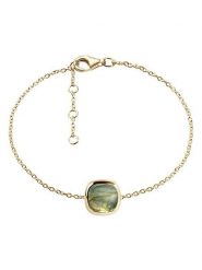Les Petites Précieuses Pozłacana bransoletka z labradorytem rozmiar: onesize. Zielone bransoletki damskie Les Petites Précieuses, pozłacane. Za 116.45 zł.