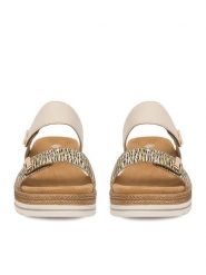 Remonte Sandały CEO-D0Q59-60 Beżowy. Brązowe sandały damskie Remonte, bez wzorów, ze skóry, bez obcasa, na płaskiej podeszwie, bez zapięcia. Za 379.99 zł.