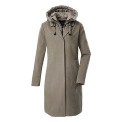 Parka damska z kapturem Killtec GW 20. Brązowe parki damskie Killtec, z materiału, z kapturem. Za 797.65 zł.
